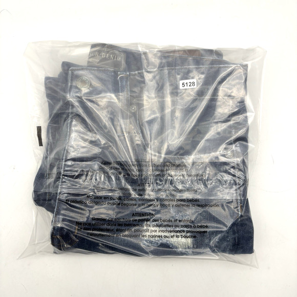 2018 Point Sur Denim Med Wash Distressed High Rise Cropped Jeans 30x26" USA Made - Picture 15 of 15